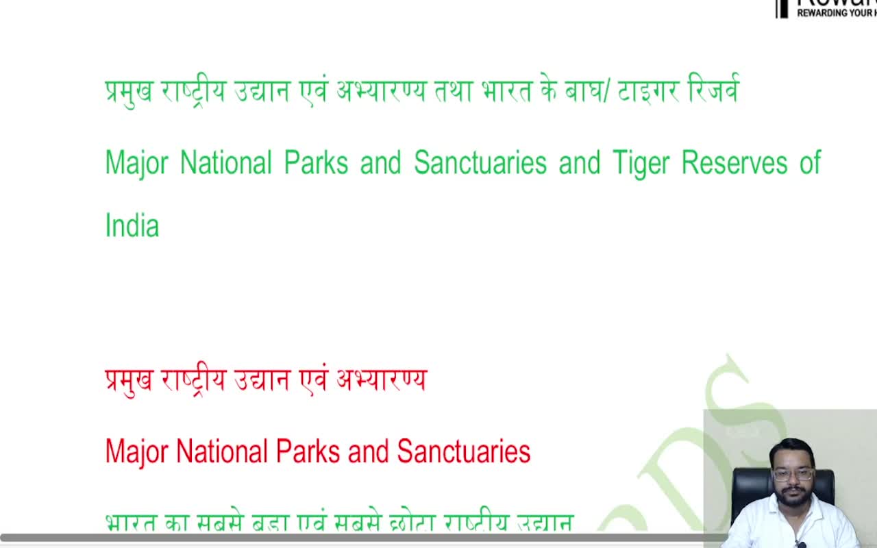 Major National Parks and Sanctuaries and Tiger Reserves of India (1)