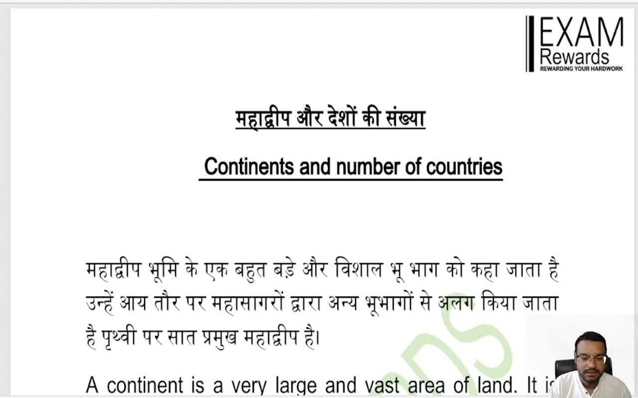 CONTINENTS AND NUMBER OF COUNTRIES