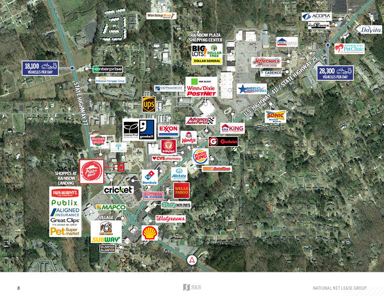 Rainbow City, AL Pizza Hut Retail investment sale in Rainbow City, Alabama SRS