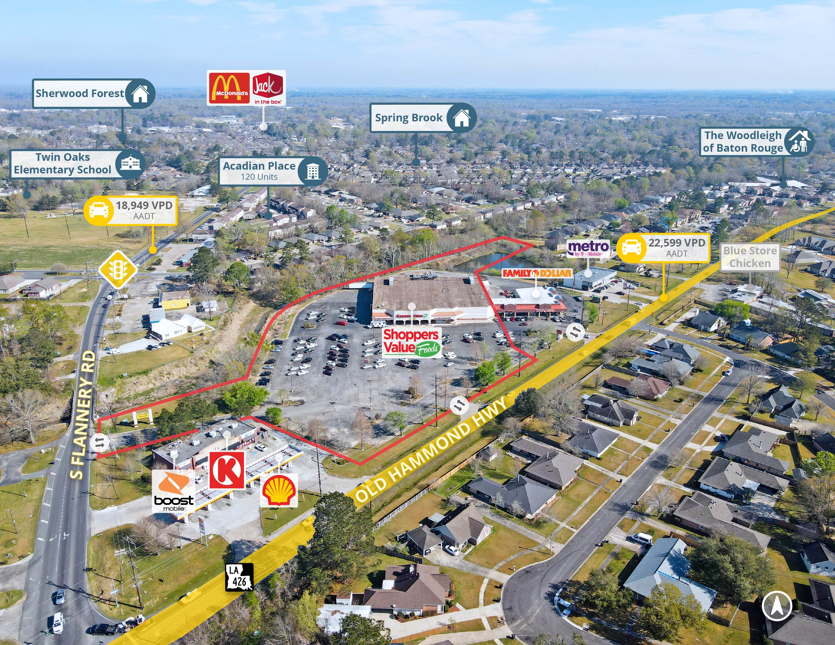 Shoppers Value Foods Retail investment sale in Baton Rouge, Louisiana