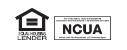 Equal Housing Lender and NCUA logos