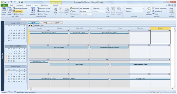 Formatting Calendar View in Project 2010 - Simon Sez IT