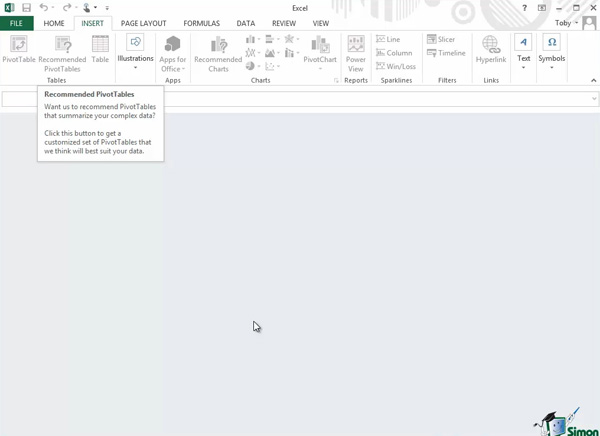 Screen Tips Excel 2013