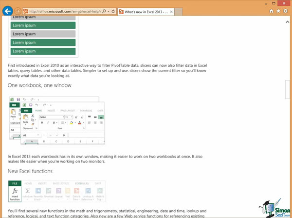 Excel 2013 Dedicated Windows
