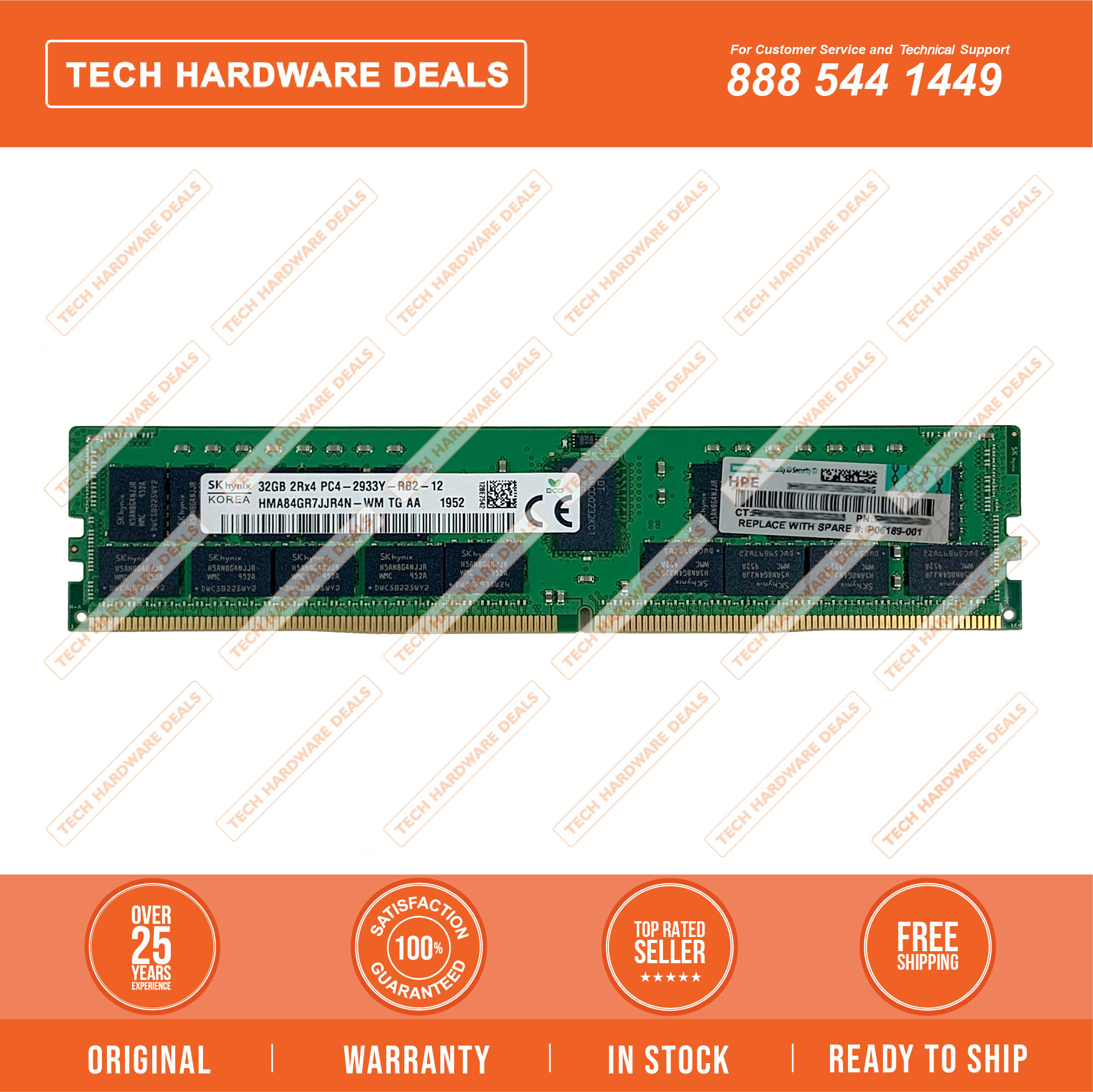P00924-B21 HPE 32GB (1x32GB) Dual Rank x4 DDR4-2933 CAS-21-21-21