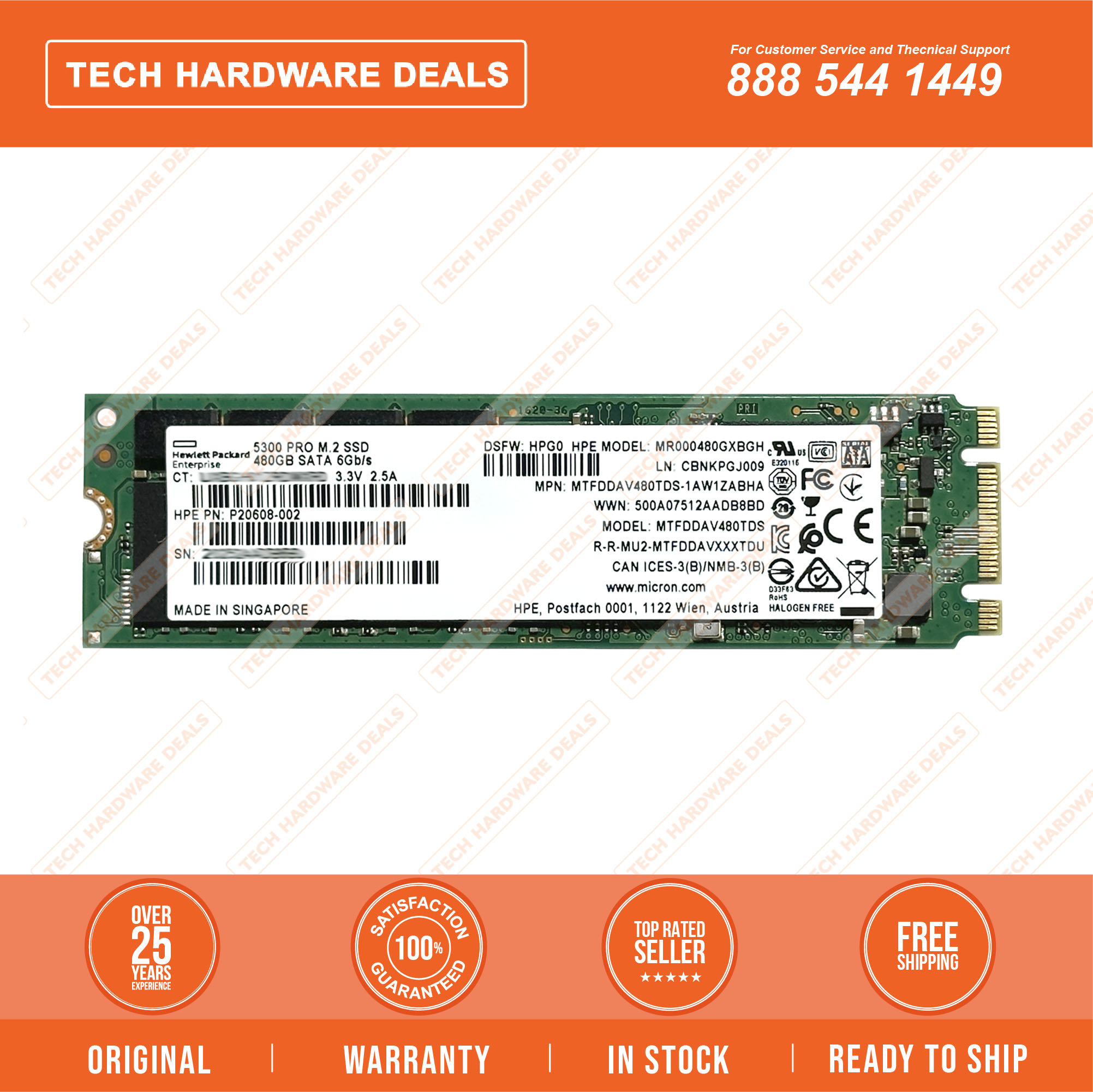 ヒューレット・パッカードP19890-B21 480gb Sata Ri M.2 2280 Ssd P19890-B21 HPE 480GB SATA 6Gbps Read Intensive M.2 2280 Internal Solid