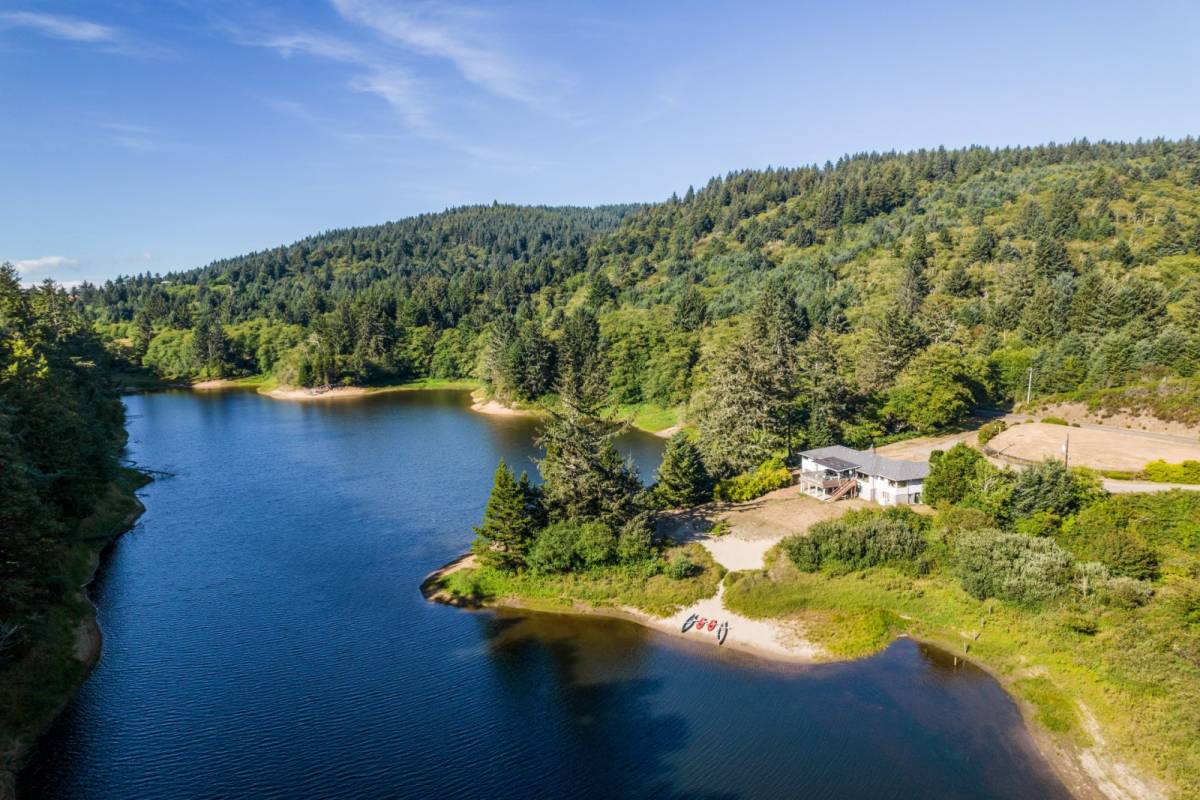 Cloverdale Vacation Rental Renovated Lake House, Private Sandy Beach