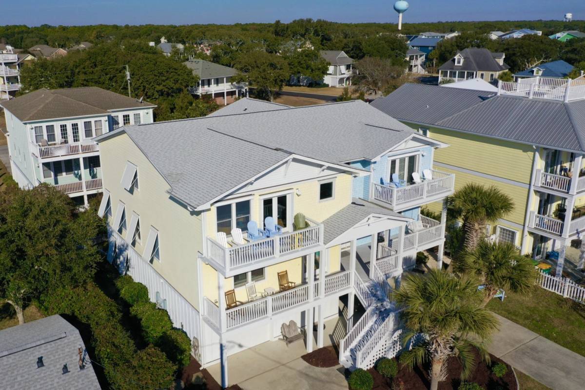 Kure Beach Vacation Rental Spacious Home w/ Ocean View, 3 Suites, Dog Friendly, Elevator