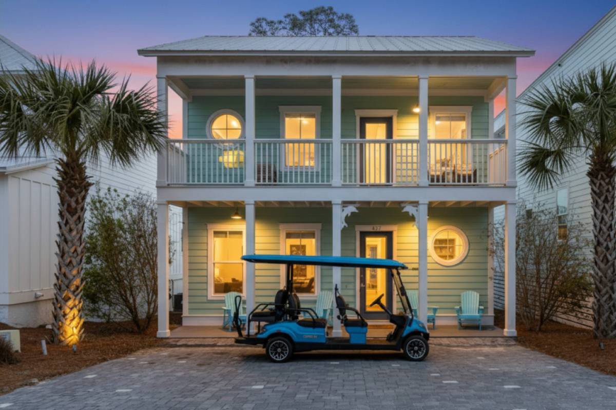 Santa Rosa Beach Vacation Rental | Free Golf Cart, Walk to Beach, Pool  Access, Sleeps 10, Bike to Shops \u0026 Restaurants! | 30A West | Home Rental on  iTrip.net, image size:1200x800
