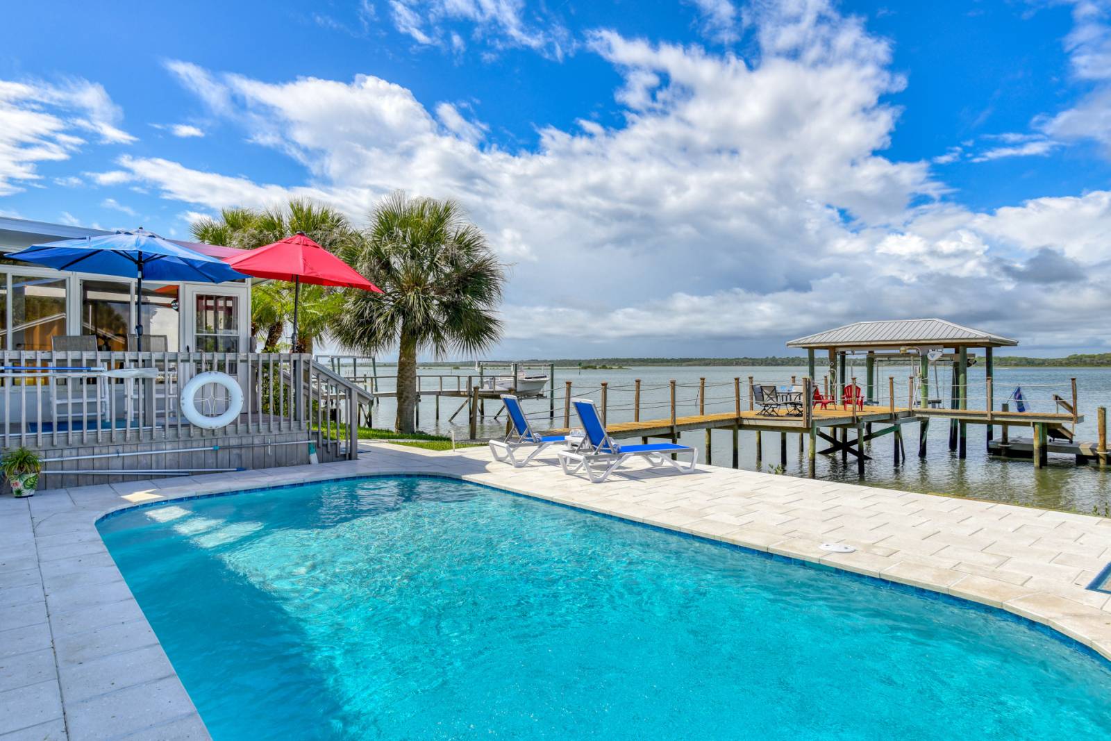 St. Augustine Vacation Rental Riverfront Vacation House w/Pool, Dock