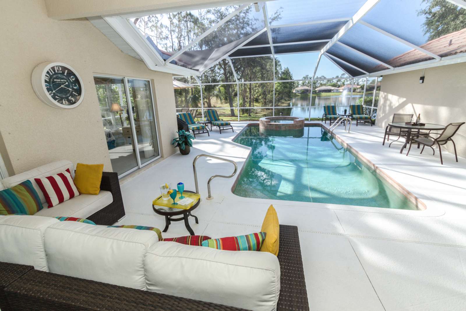 Naples Vacation Rental Upscale Briarwood private pool/spa lake view home, outdoor entertaining