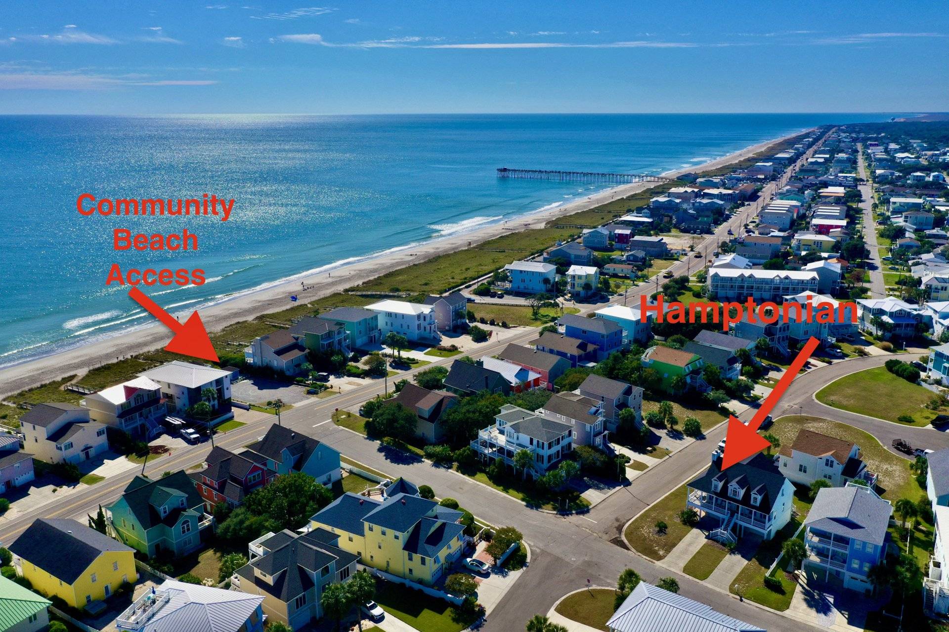 Kure Beach Vacation Rental Spacious House w/Wraparound Deck, Covered Patio, 1 Block to Kure