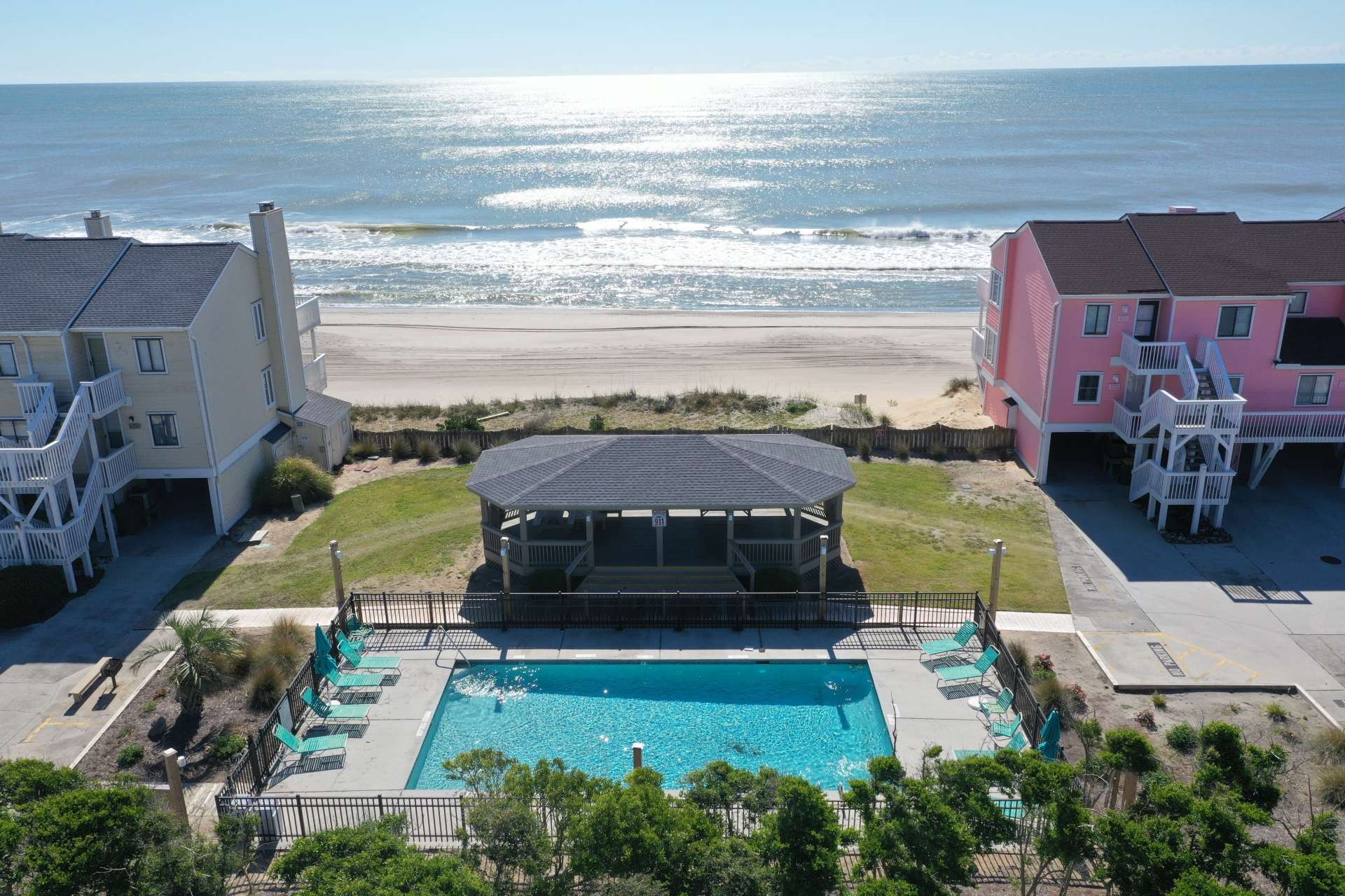 Kure Beach Vacation Rental Beachfront Ocean Dunes, Sunrise Views, 2