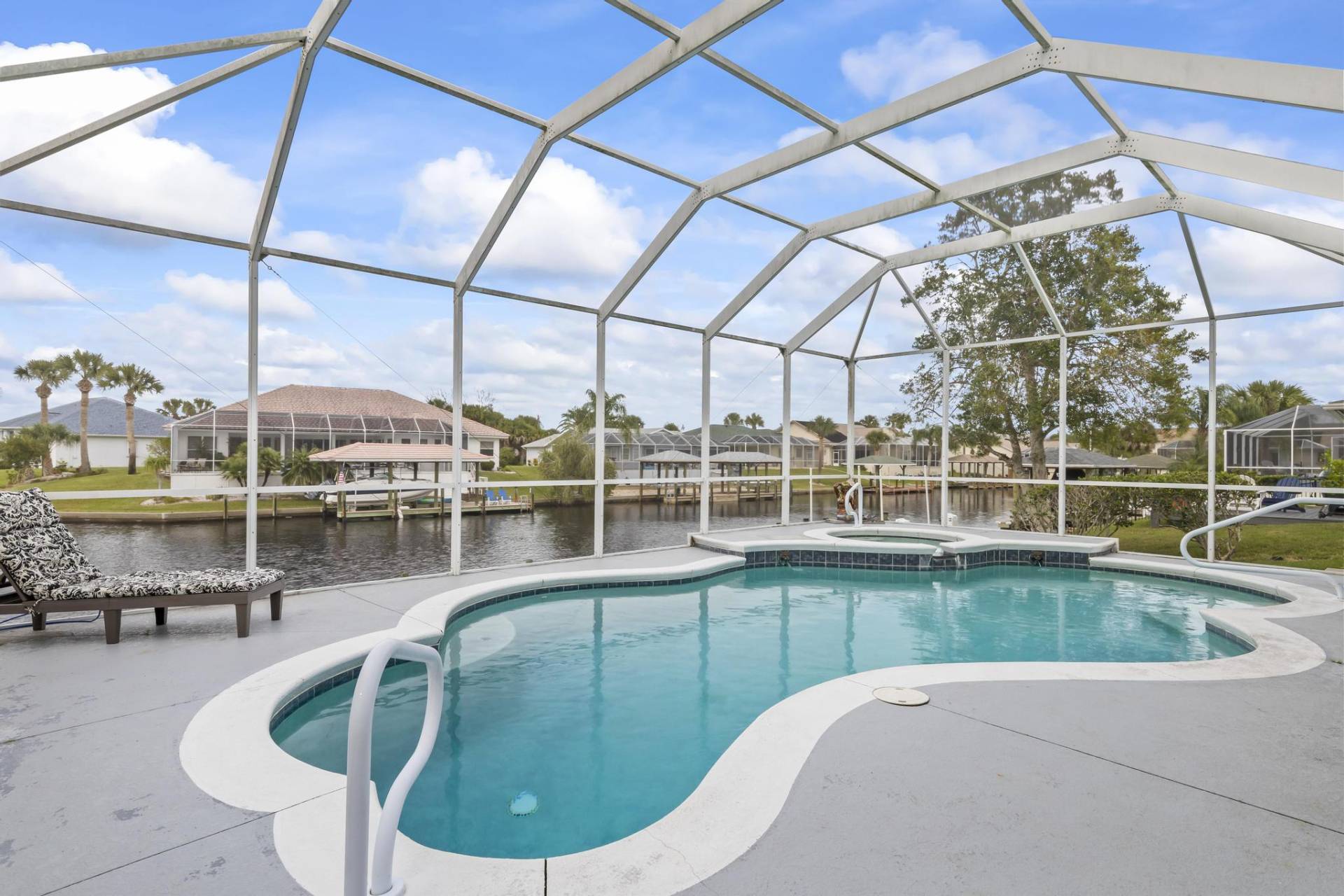 Palm Coast Vacation Rental Coastal Charm Waterfront Pool Home Boat
