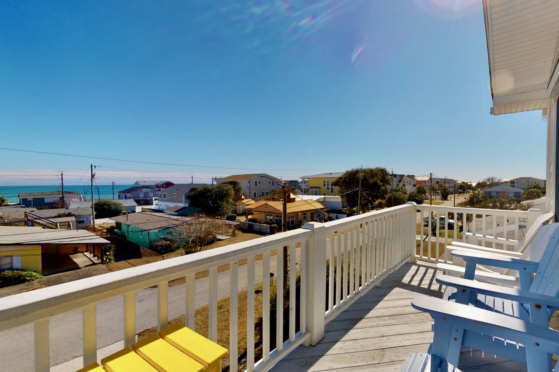 Kure Beach Vacation Rental Spacious Home w/ Ocean View, 3 Suites, Dog