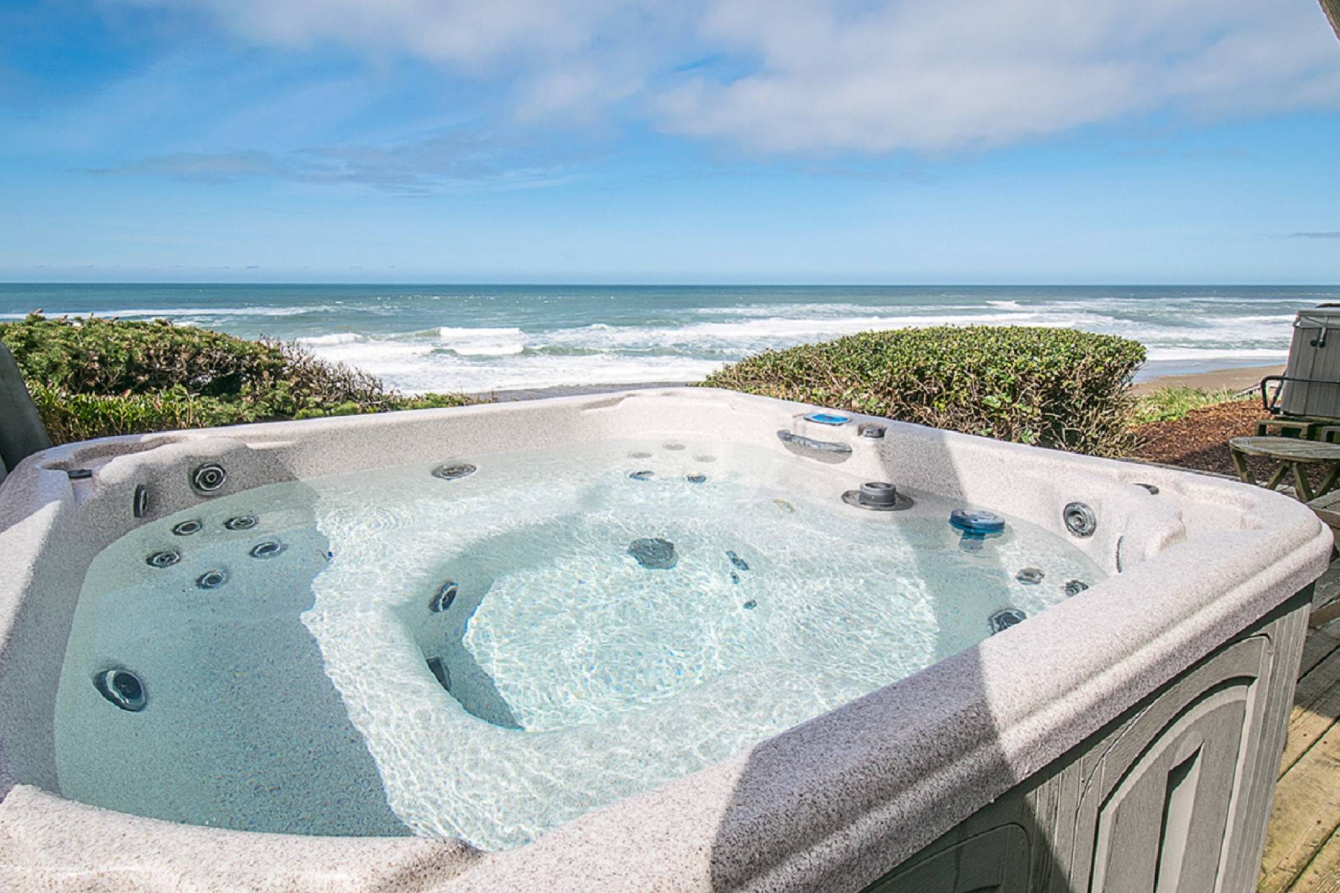 Depoe Bay Vacation Rental Expansive Ocean Views From Home and Hot Tub