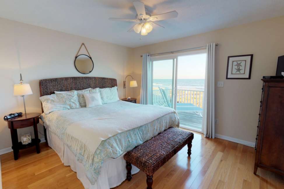 Kure Beach Vacation Rental Oceanfront House, Large Ocean View Decks