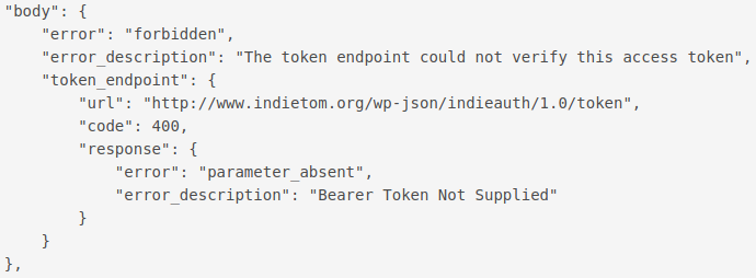 Bearer token not supplied