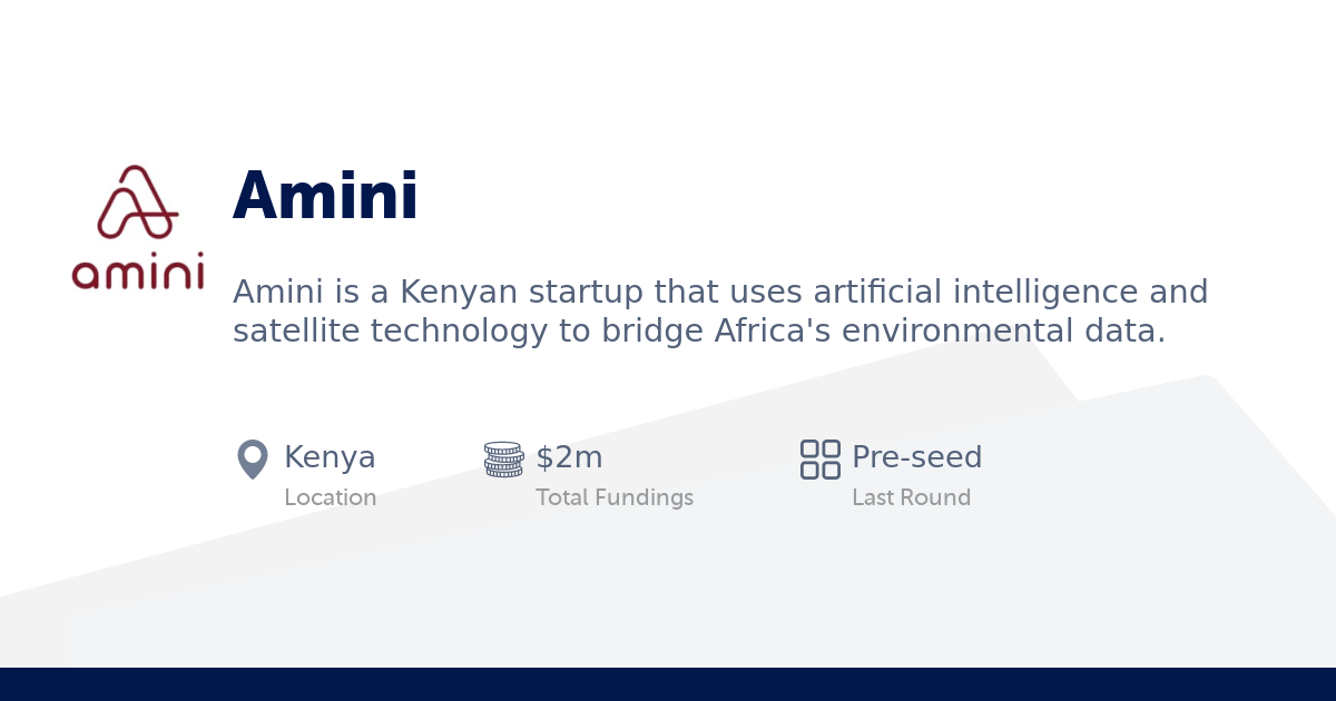 Amini Company Profile, Nairobi Artificial Intelligence Startup ...
