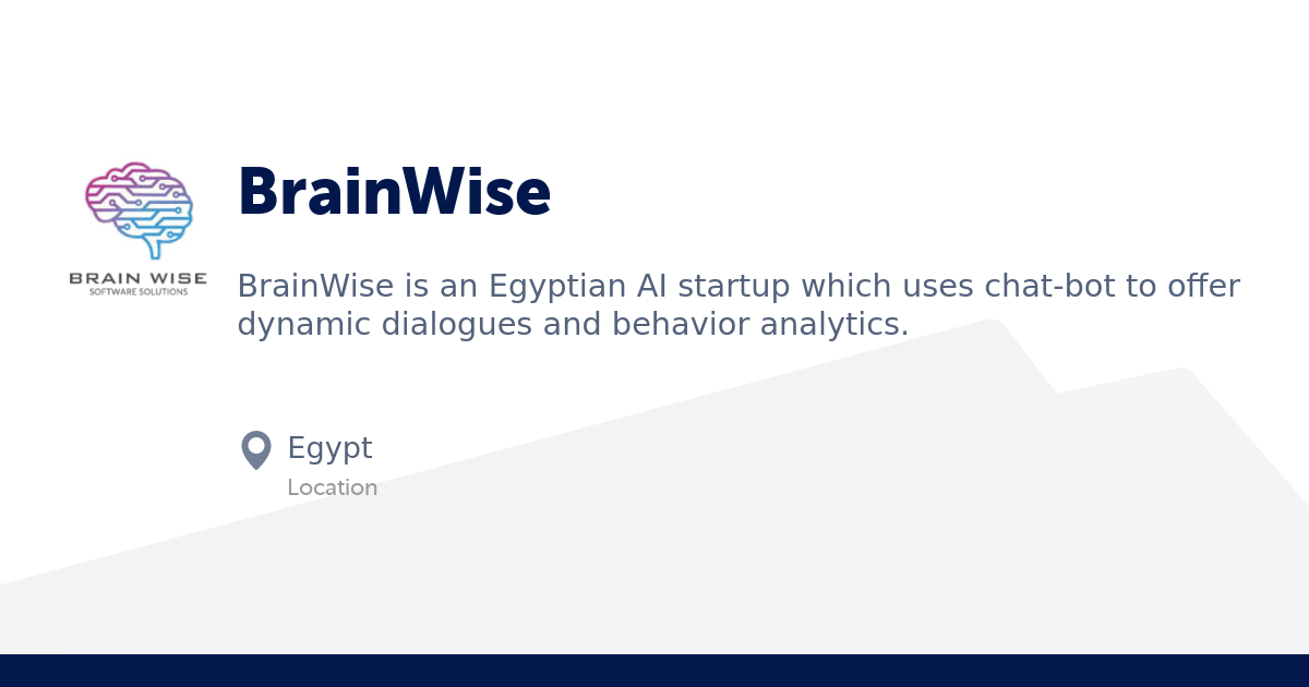 BrainWise Company Profile, Nasr Machine Learning Startup, Founders and ...