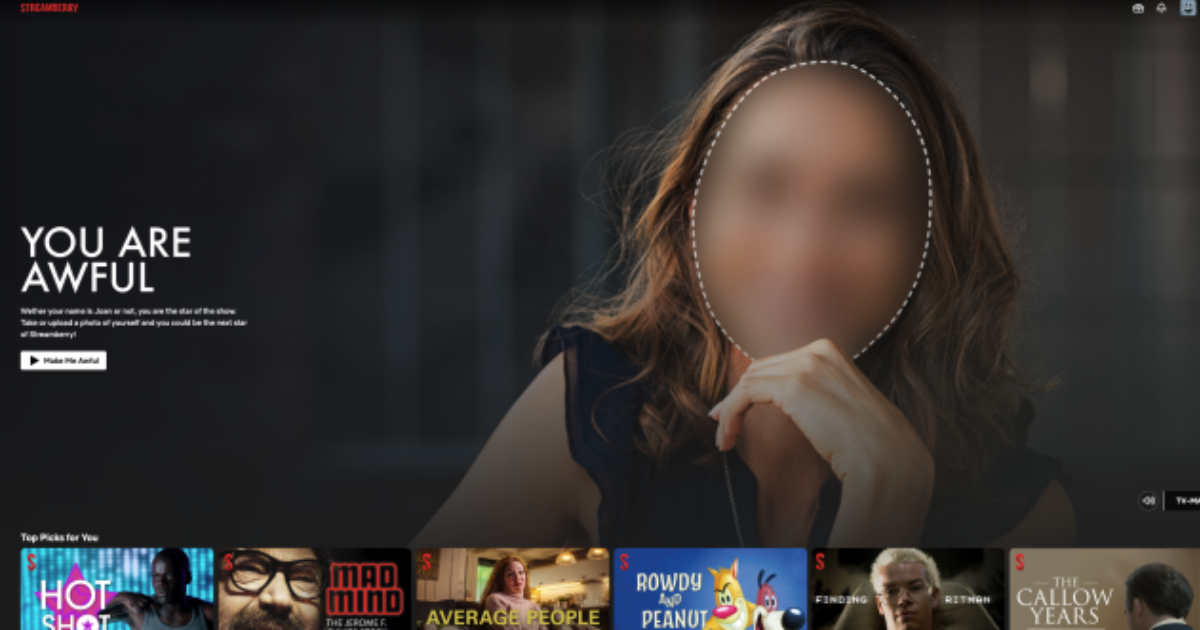 Netflix embraces "Black Mirror" parody with launch of Streamberry websites