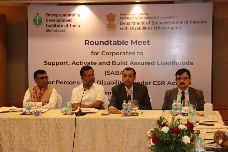 Department of Empowerment of Persons with Disabilities (DePwD) & Entrepreneurship Development Institute of India (EDII) partner with Corporates to empower 3000 Persons with Disabilities (PwDs) to secure promising livelihood opportunities
