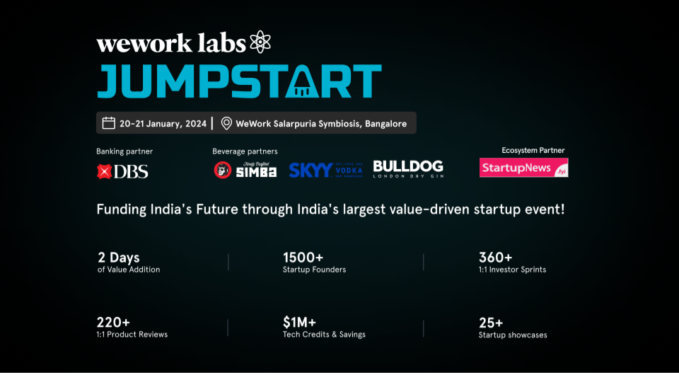 WeWork Labs Jumpstart 2024 | Bengaluru | January 20-21