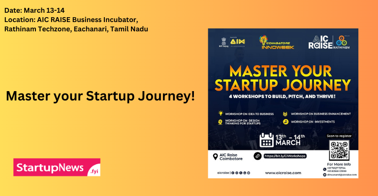 Master your Startup Journey! | Coimbatore | March 13-14