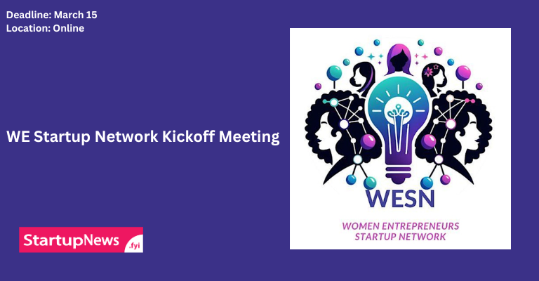 WE Startup Network Kickoff Meeting | March 15