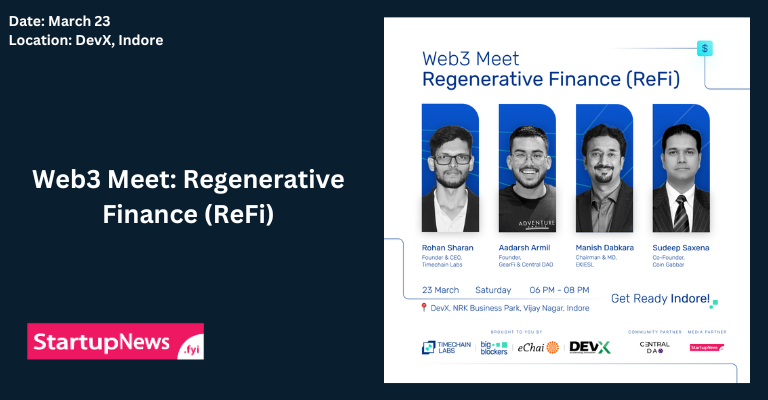 Web3 Meet: Regenerative Finance (ReFi) | Indore | March 23