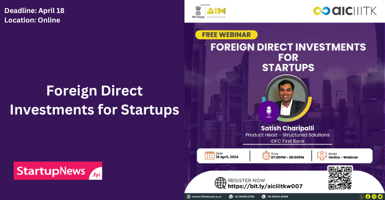 Foreign Direct Investments for Startups | April 18