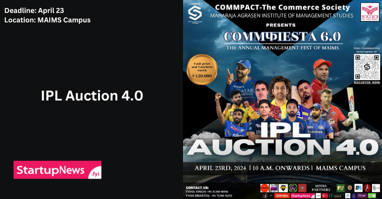 IPL Auction 4.0 | MAIMS | April 23