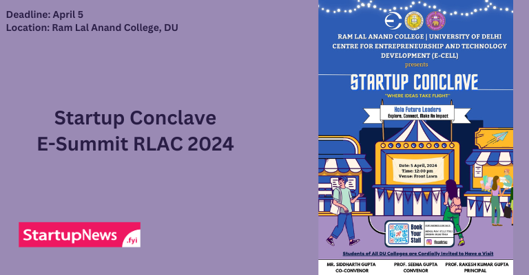 Startup Conclave- E Summit 2024 | RLAC DU | April 5