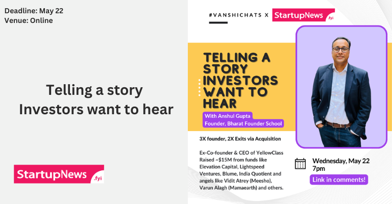 Telling a Story Investors want to hear | May 22