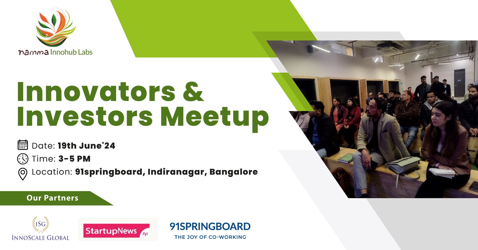 Innovators & Investors Meetup | Bangalore | June 19