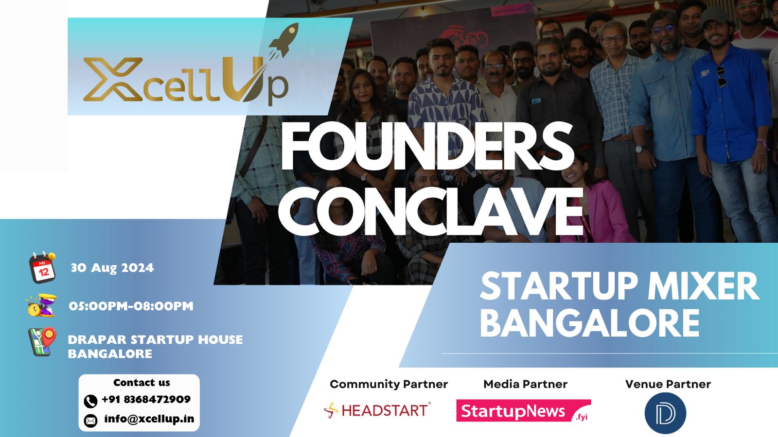 XcellUp Founder’s Conclave | Bangalore | August 30