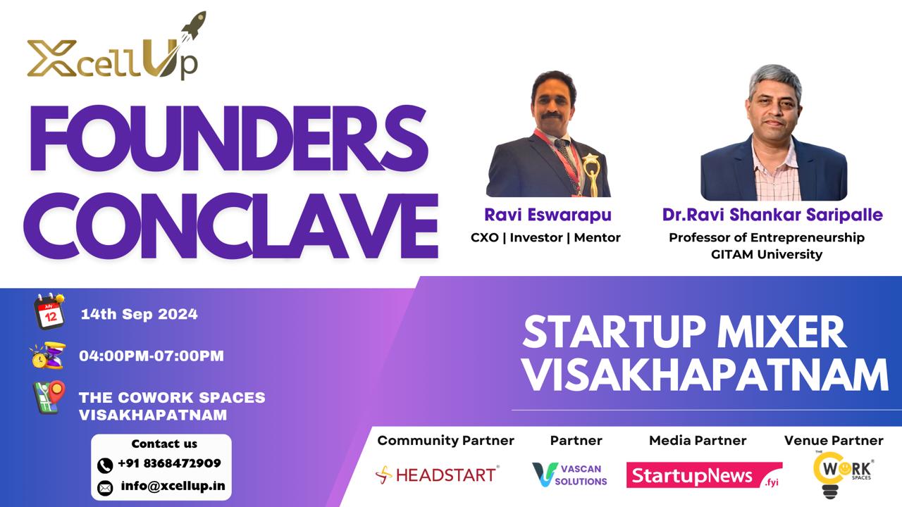 Xcellup Founder’s Conclave | Visakhapatnam | September 14