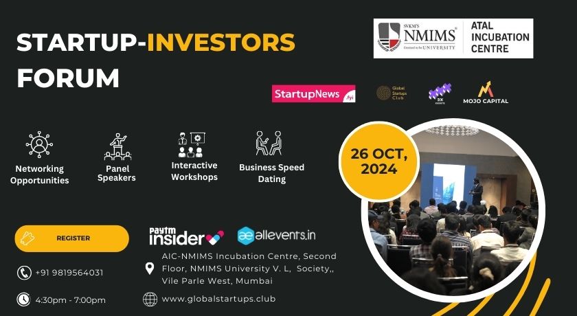 Startup Investor Forum | Mumbai | October 26