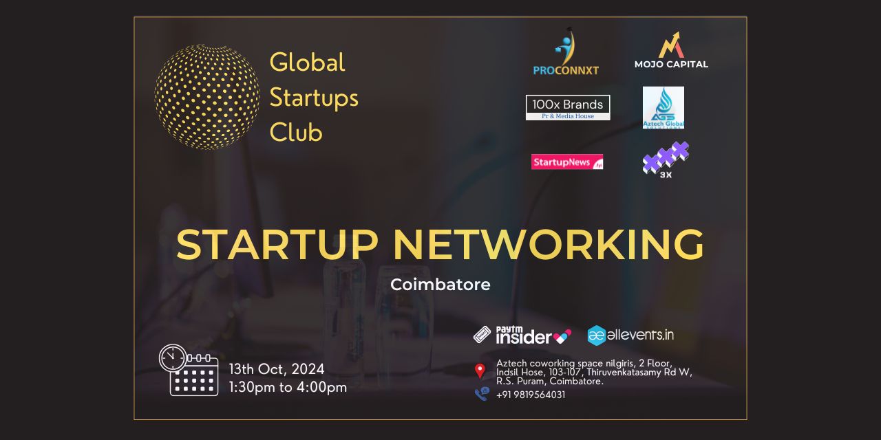 Startup Networking | Coimbatore | October 13