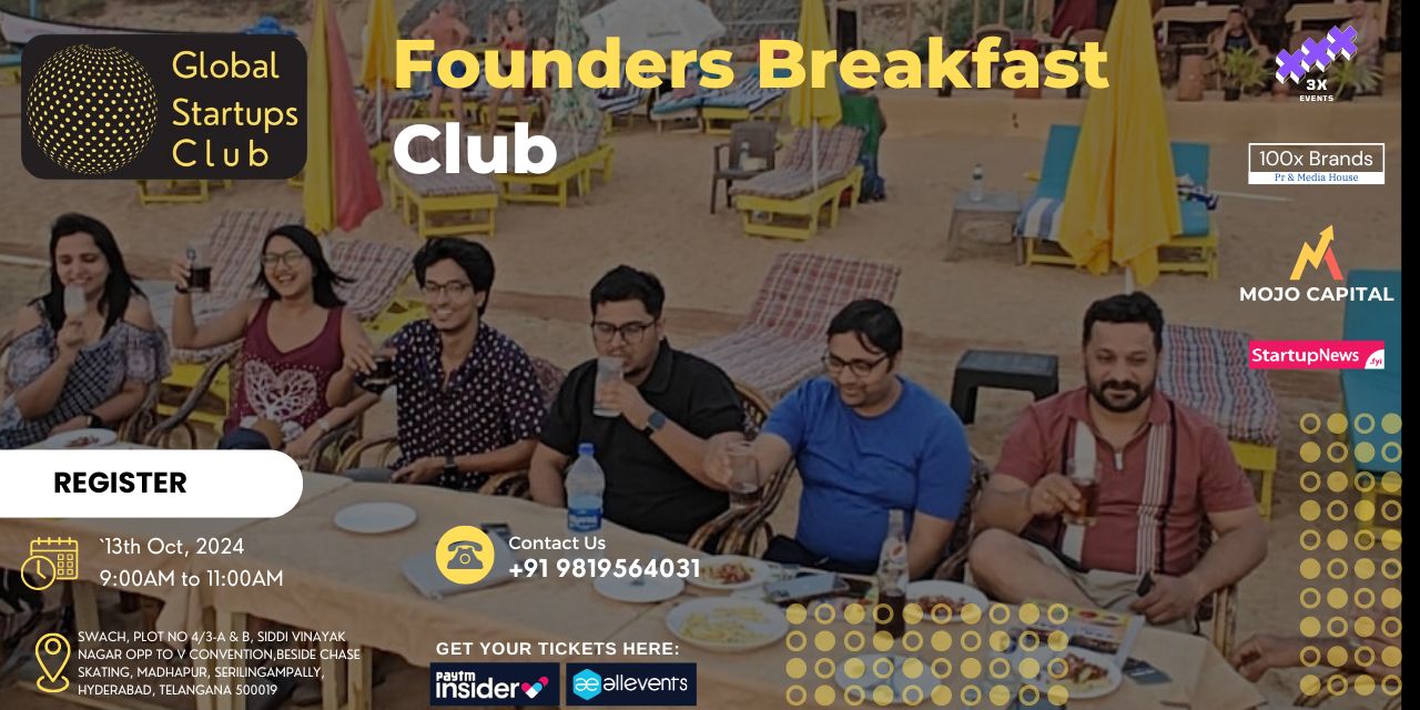 Founders Breakfast Club | Hyderabad | October 13