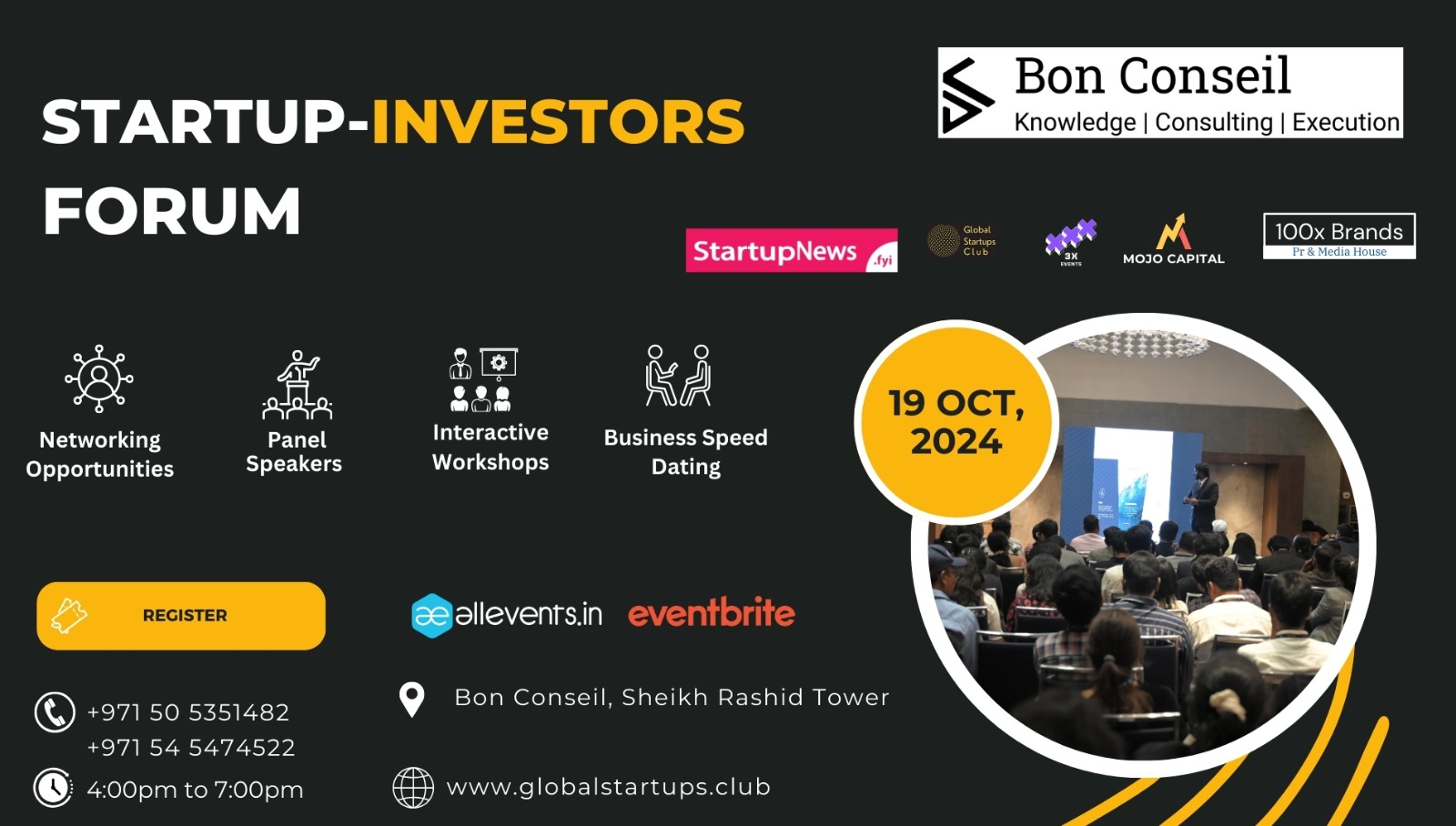 Startup Investors Forum (GSC) | Dubai | October 19