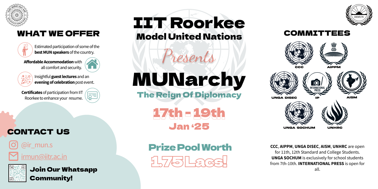 MUNarchy 2025 | Roorkee |  January 17-19