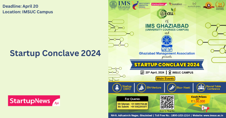 Startup Conclave 2024 | IMS Ghaziabad | April 20