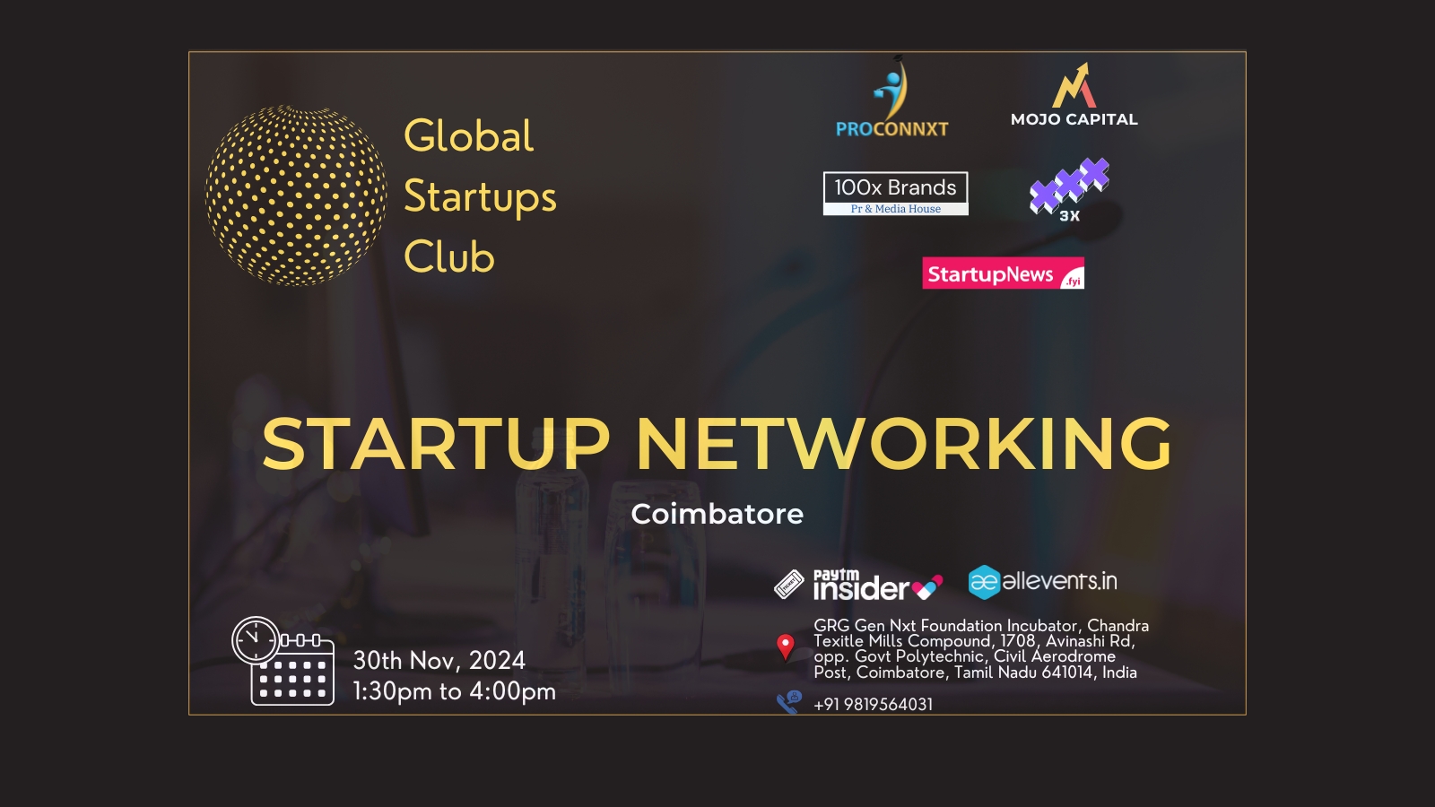 GSC Startup Networking | Coimbatore | November 30