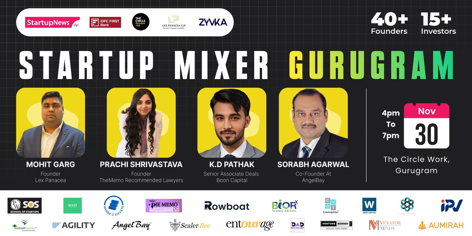 Startup Mixer | Gurugram | November 30