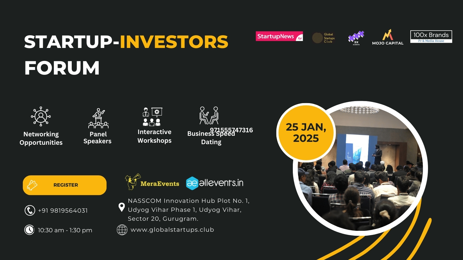 Startup Investors Forum | Gurugram | January 25