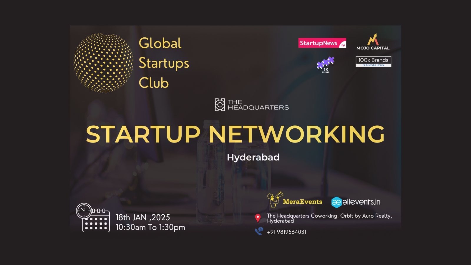 Global Startups Club | Startup Networking | Hyderabad | January 18