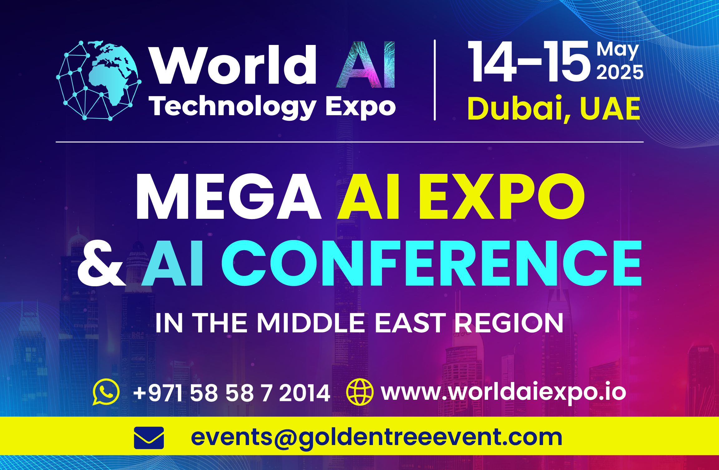 World AI Technology Expo UAE 2025 | Dubai | May 14-15