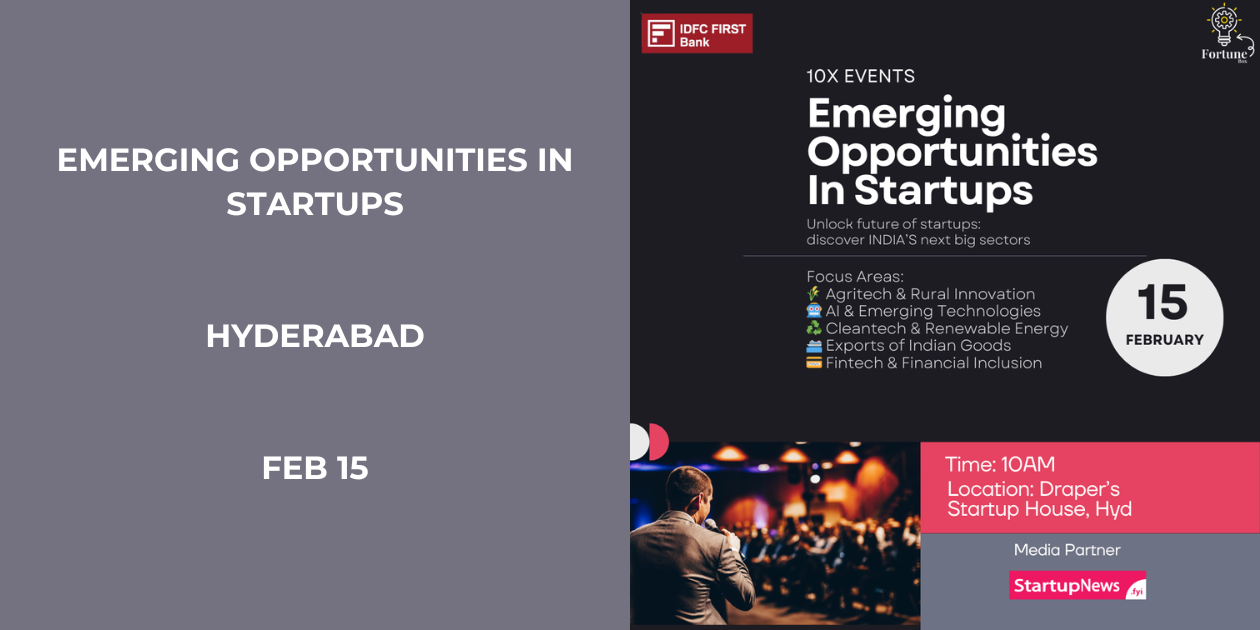 Emerging Opportunities in Startups | Hyderabad | February 15