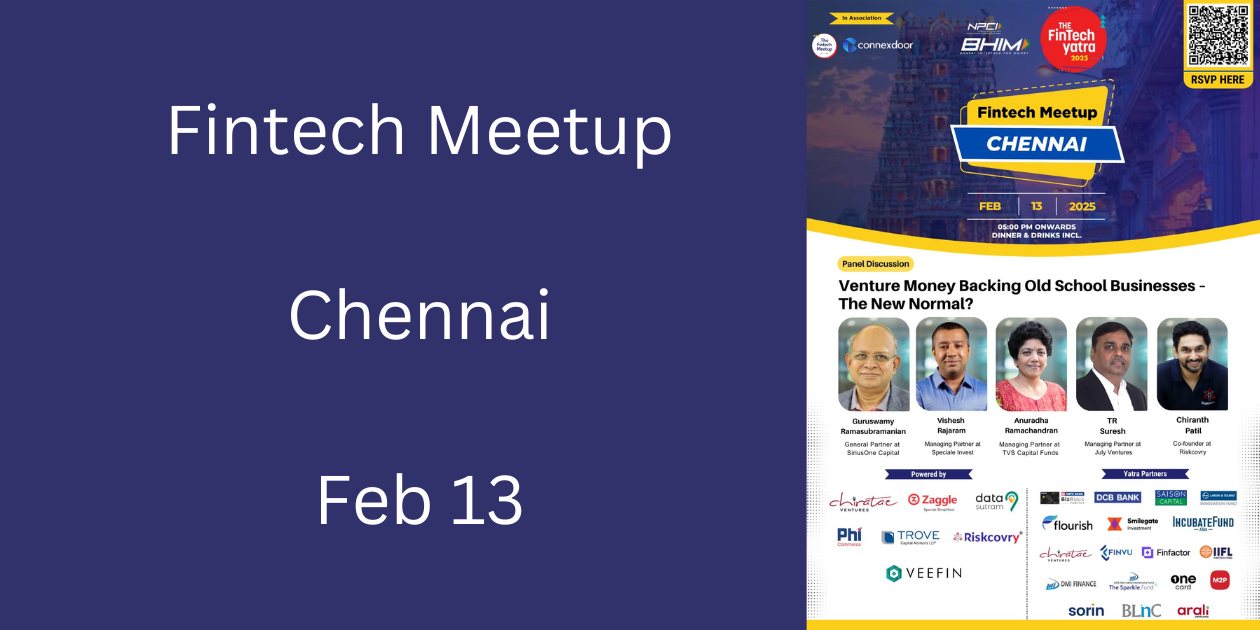 Fintech Meetup | Chennai | Feb 13